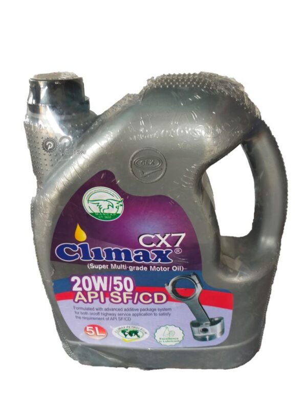 CLIMAX CX7 MOTOR OIL, SAE 20W 50, API SF CD (5 LITRES)