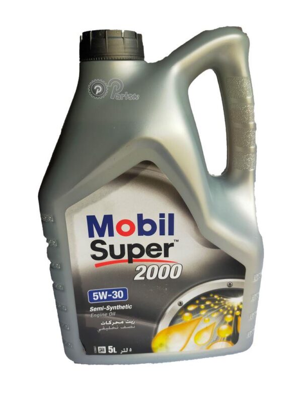 MOBIL SUPER 2000, SEMI SYNTHETIC ENGINE OIL, SAE 5W 30 (5 LITRES)