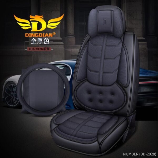 UNIVERSAL LUXURY LEATHER CAR SEAT COVER BLACK